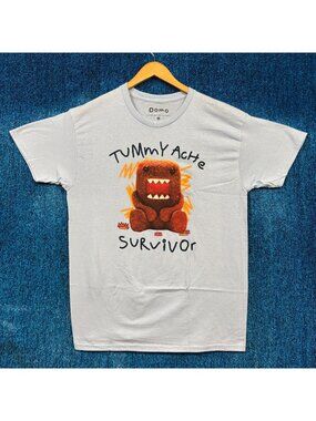 Domo Tummy Ache Survivor Blue T-Shirt Size Large